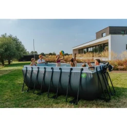 Hot Exit - Piscina Stone gris 400 x 200 x 122 cm con filtro de cartucho Piscinas|Juguetes De Verano