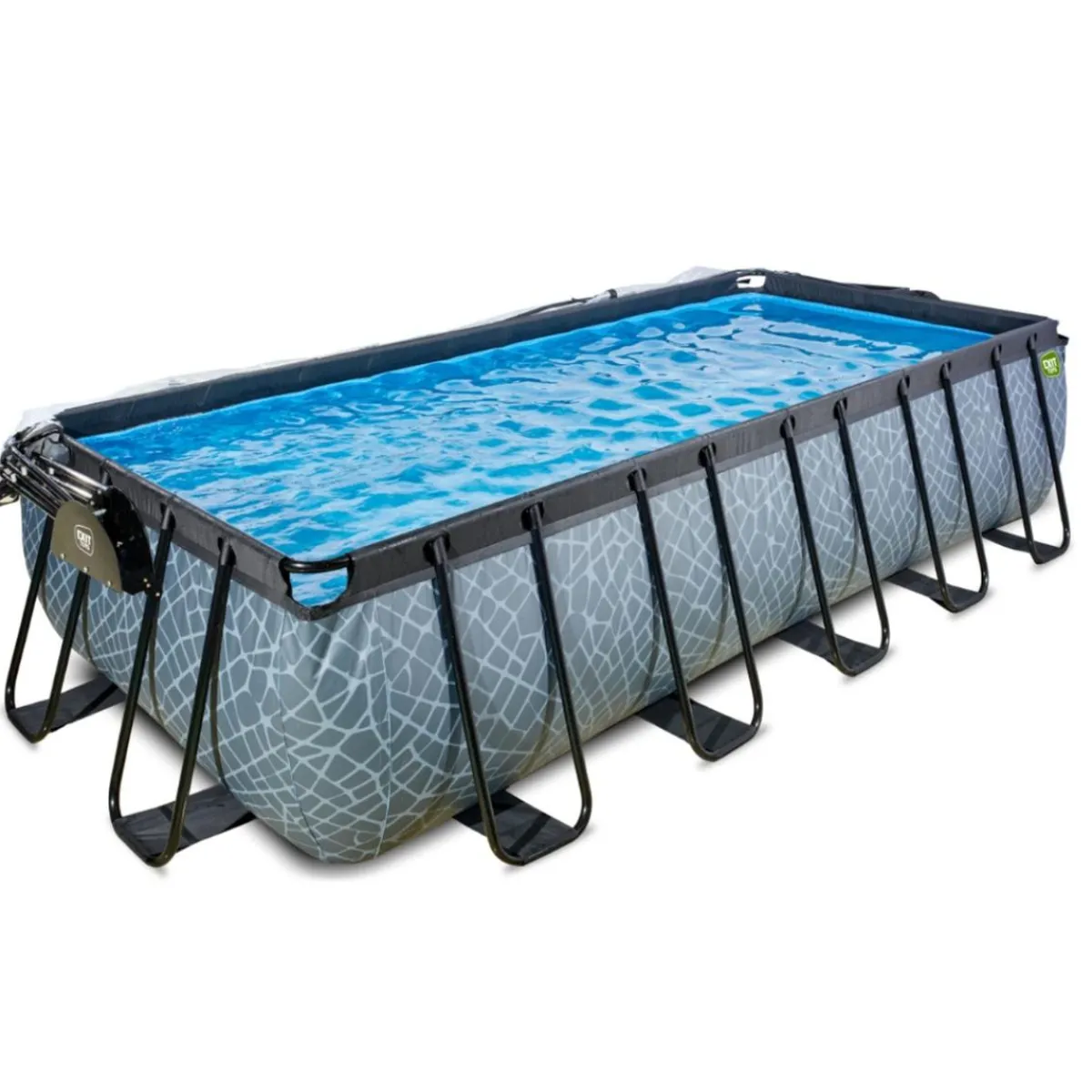 Outlet Exit - Piscina Stone gris 540 x 250 x 122 cm con filtro de arena y cúpula Piscinas|Juguetes De Verano