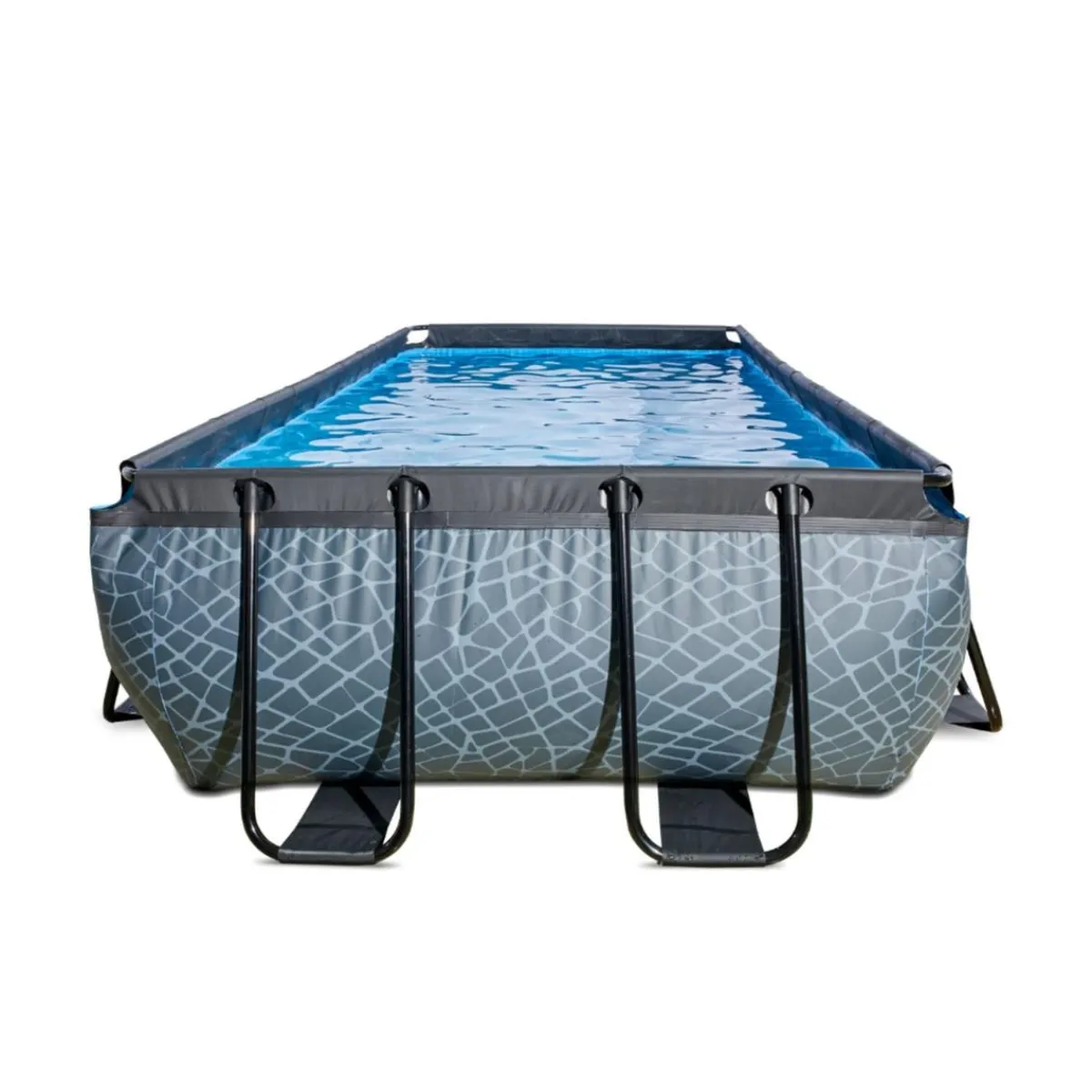 New Exit - Piscina Stone gris 400 x 200 x 100 cm con filtro de cartucho Piscinas|Juguetes De Verano