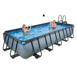 Outlet Exit - Piscina Stone gris 540 x 250 x 100 cm con filtro de cartucho Piscinas|Juguetes De Verano