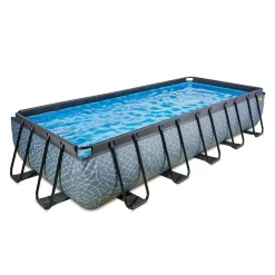 New Exit - Piscina Stone gris 540 x 250 x 100 cm con filtro de arena Piscinas|Juguetes De Verano