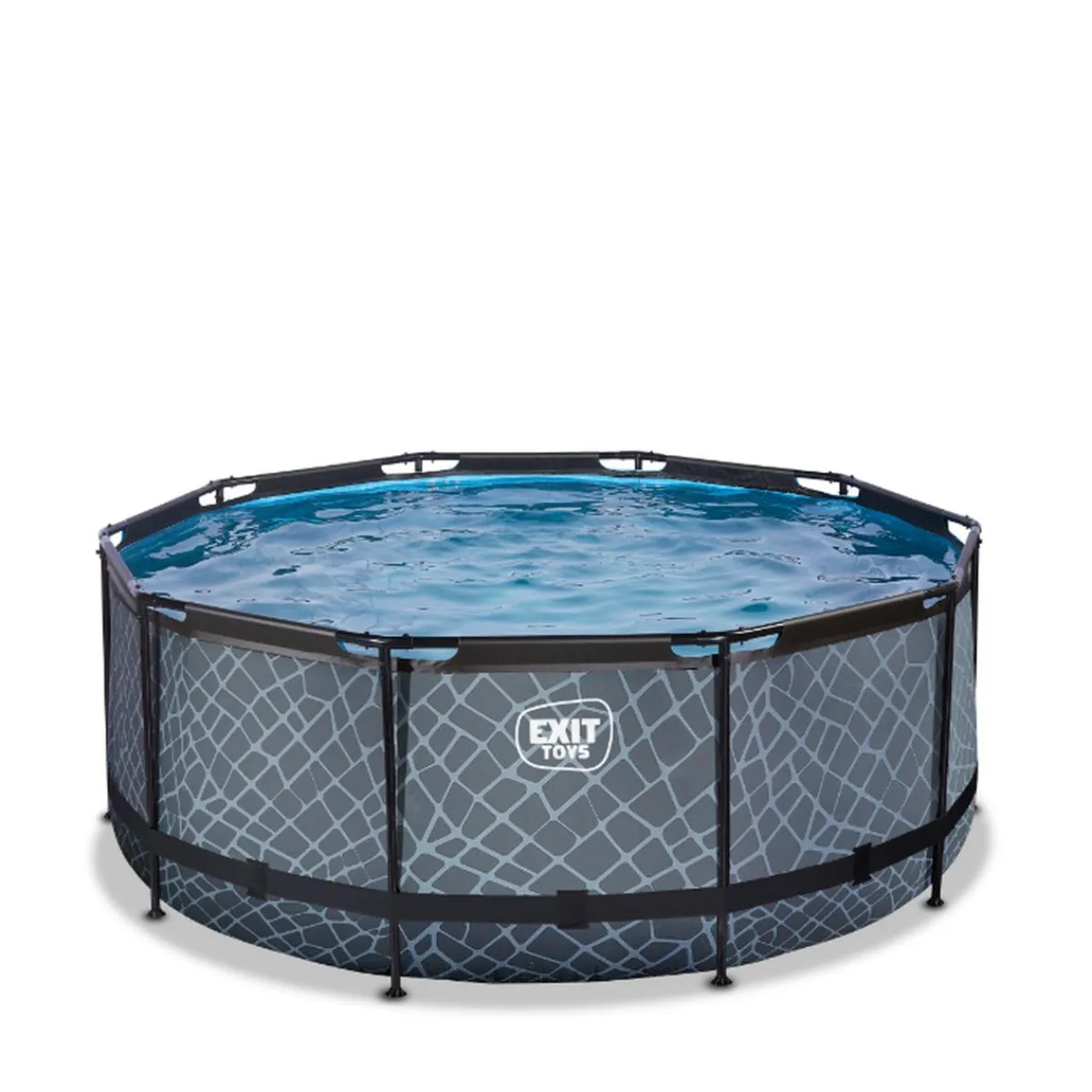EXIT - Piscina Stone redonda 360 cm con escalera y bomba de filtro*Exit Toys Sale