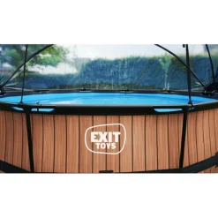 Best EXIT - Piscina Stone redonda 360 cm con cúpula y bomba de filtro Piscinas|Juguetes De Verano
