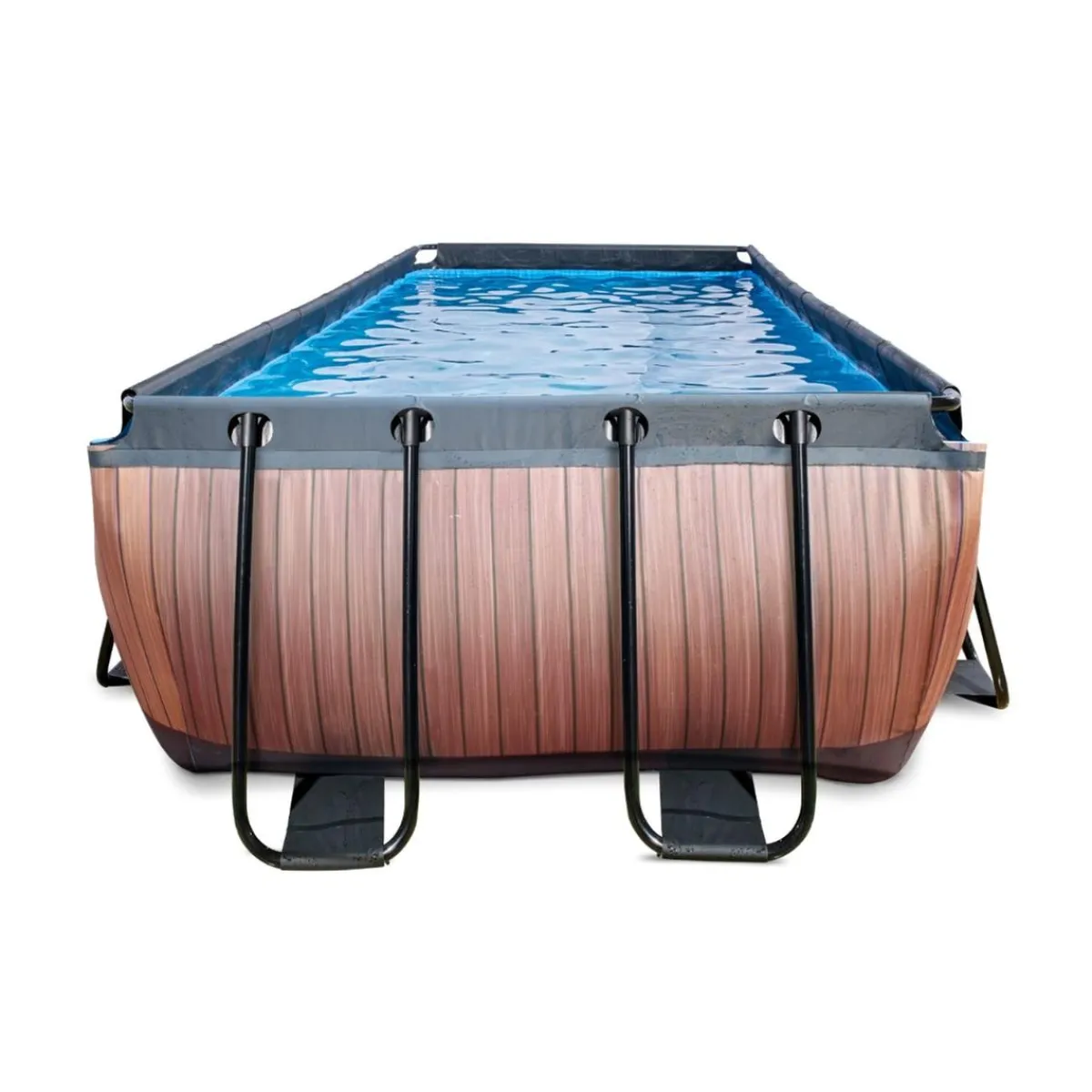 New Exit - Piscina Wood efecto madera 400 x 200 x 122 cm con filtro de cartucho Piscinas|Juguetes De Verano