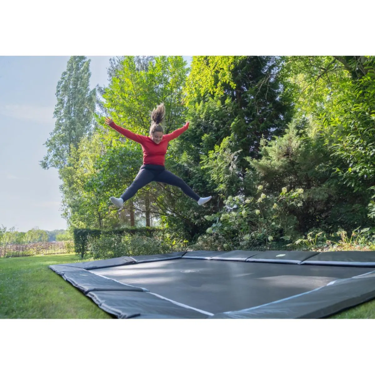 Exit - Trampolín deportivo de suelo Dynamic 244 x 427 cm negro*Exit Toys Clearance