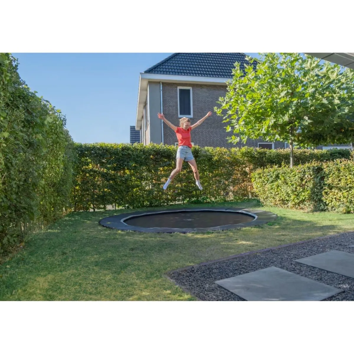 Sale Exit - Trampolín deportivo de suelo Dynamic 366 cm negro Camas Elásticas