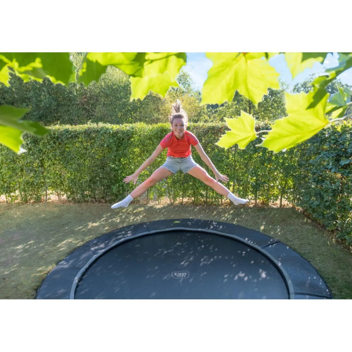 Sale Exit - Trampolín deportivo de suelo Dynamic 366 cm negro Camas Elásticas