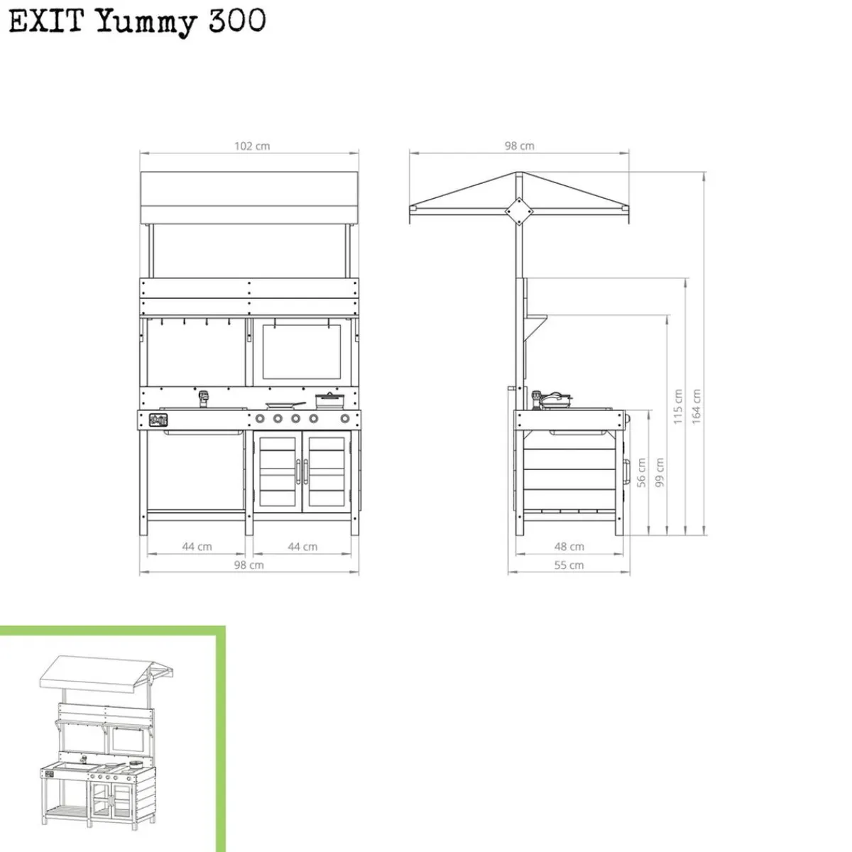 Sale Exit cocina de madera de exterior Yummy 300 Casas