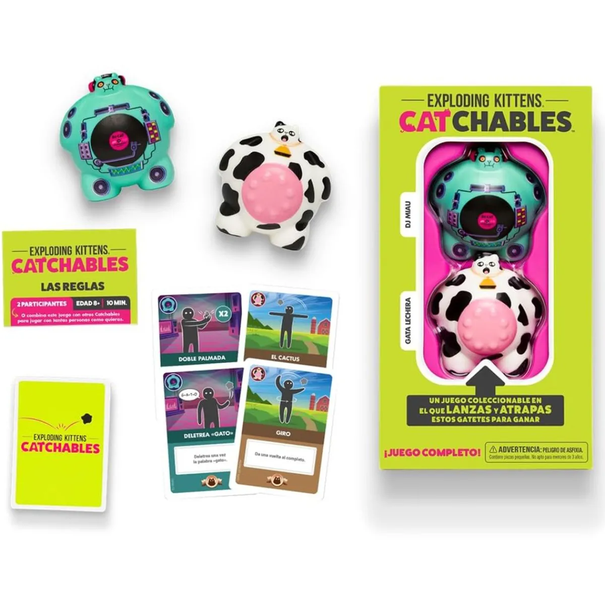 Hot Exploding Kittens: Catchables 2-Pack 4 Juegos Y Puzzles|Friki Zone