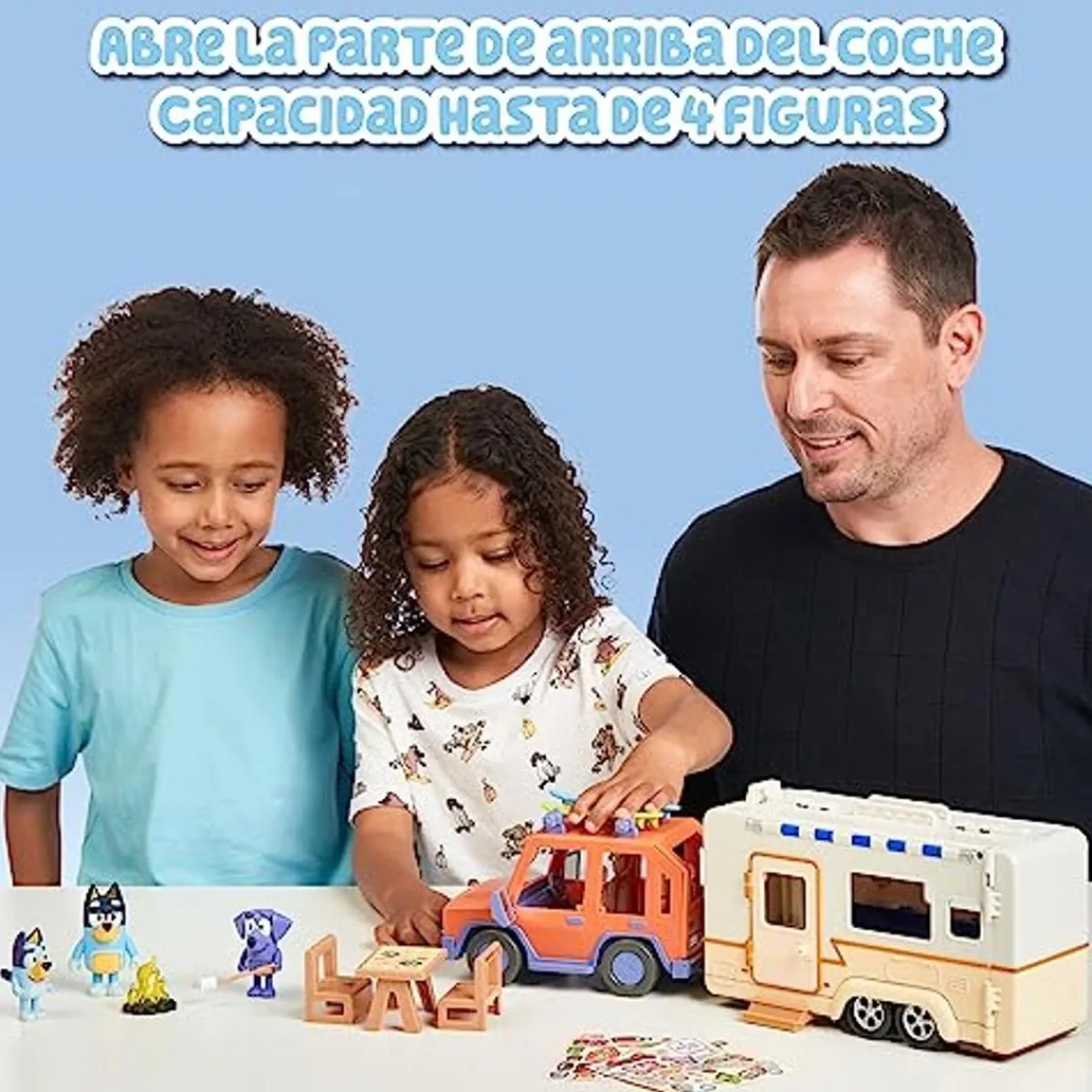 Outlet - Bluey - Vehículo de vacaciones con tablas de surf y figurita articulada ㅤ Coleccionables Y Mini Mundos