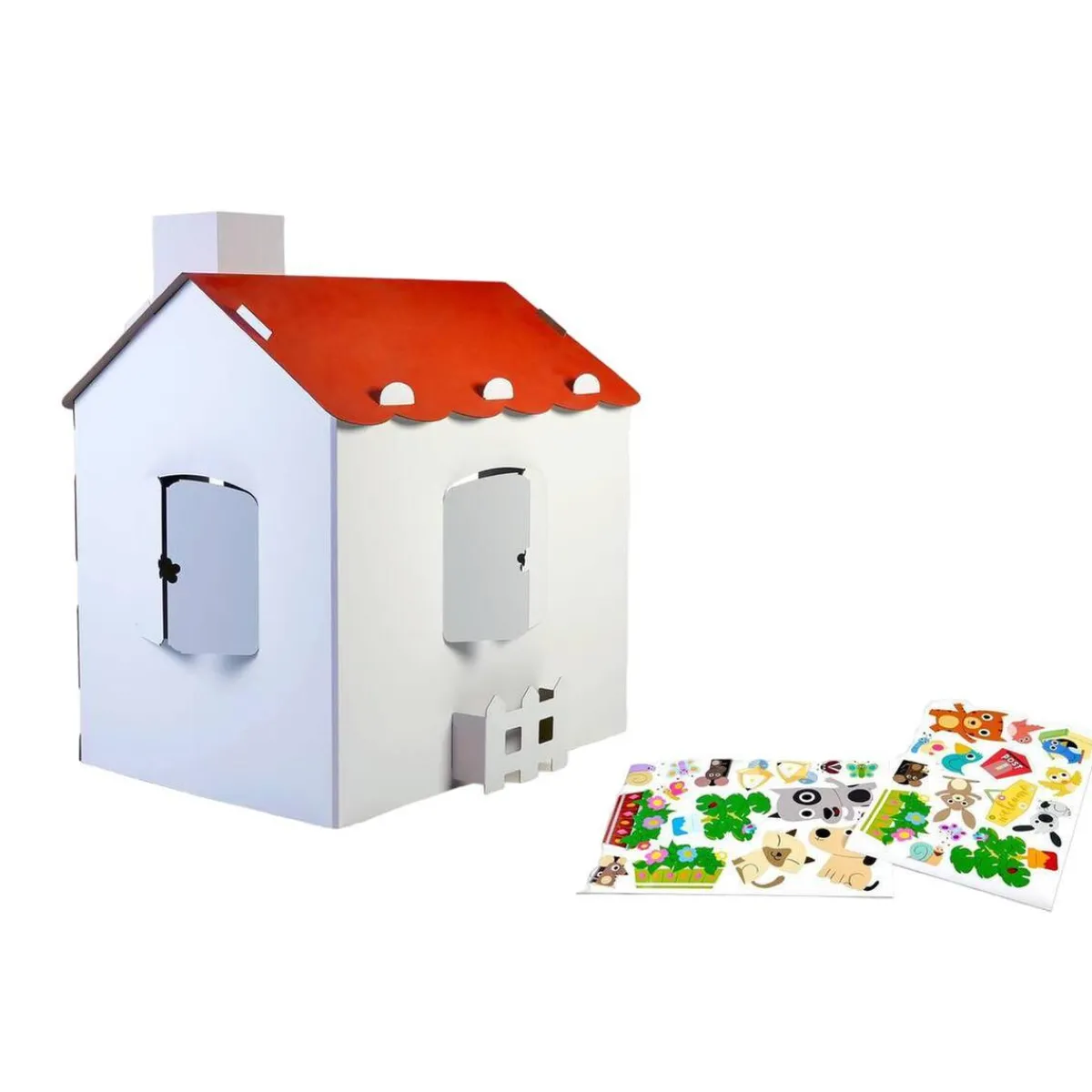 - Casita de cartón con pegatinas*FEBER Discount