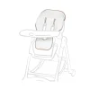 Outlet Funda silla alta rizo borde gris 50x90 Tronas·Accesorios Tronas