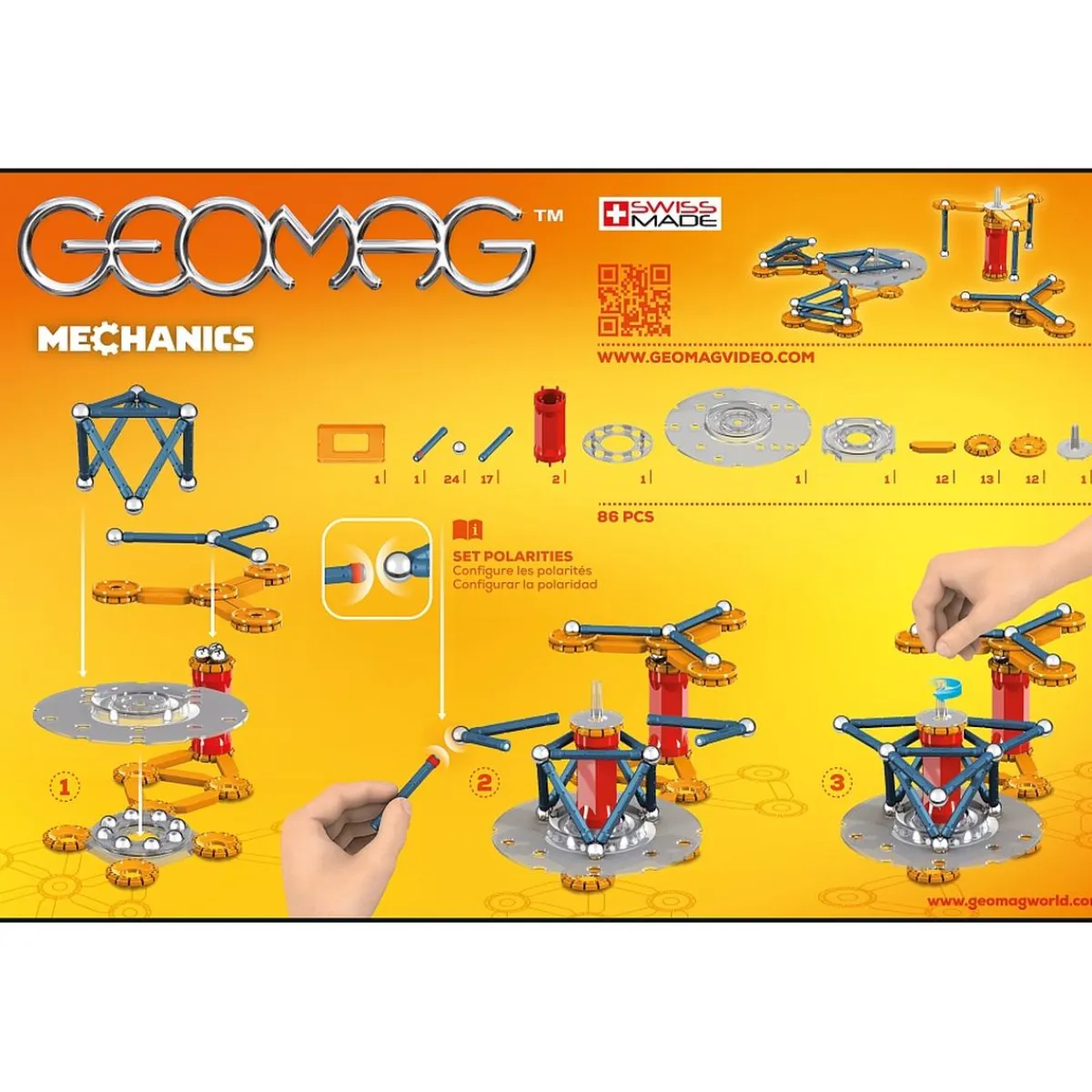 Hot Geomag - Geomag Mechanics 86 Piezas Steam
