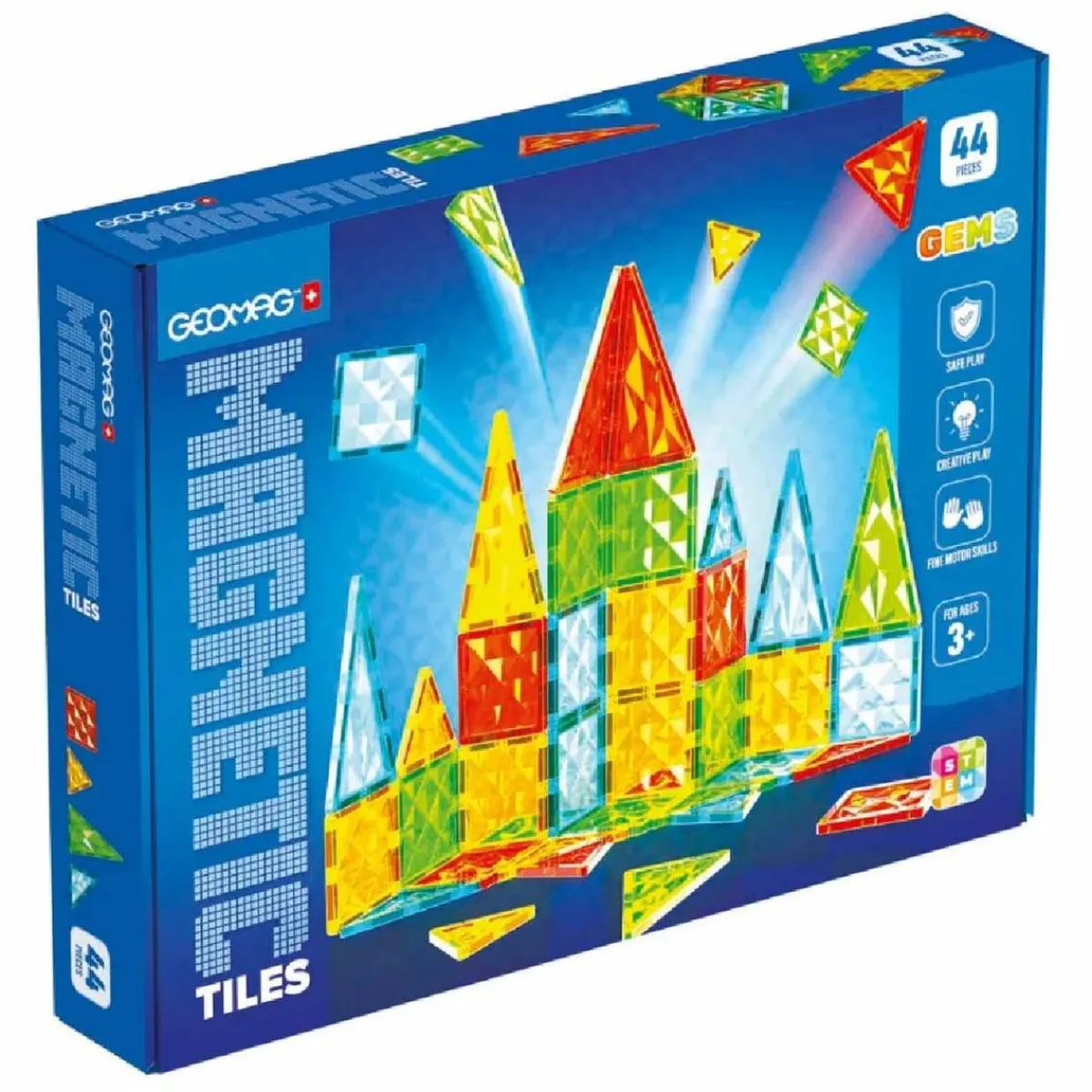 Geomag - Magnetic Tiles Gems 44 piezas*GEOMAC Outlet