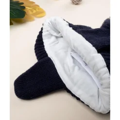 Gorro de lana con pompón de pelo*Prenatal New