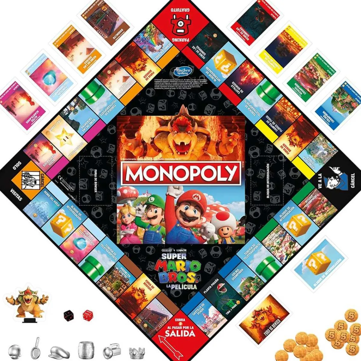Hasbro - Super Mario - Monopoly edición película Super Mario Bros con token Bowser*TOYS "R" US Online
