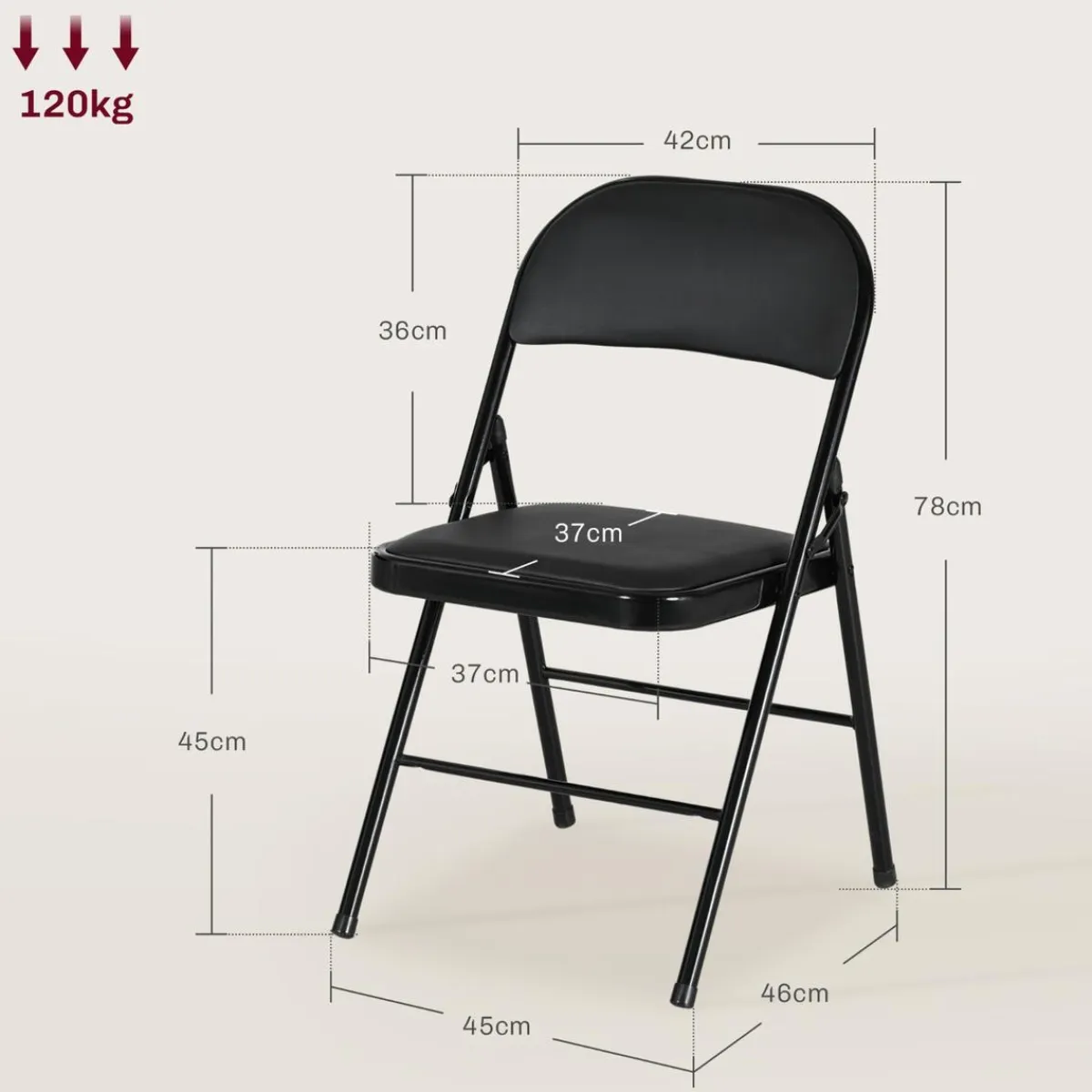 - 2 sillas plegables Negro*Homcom Online