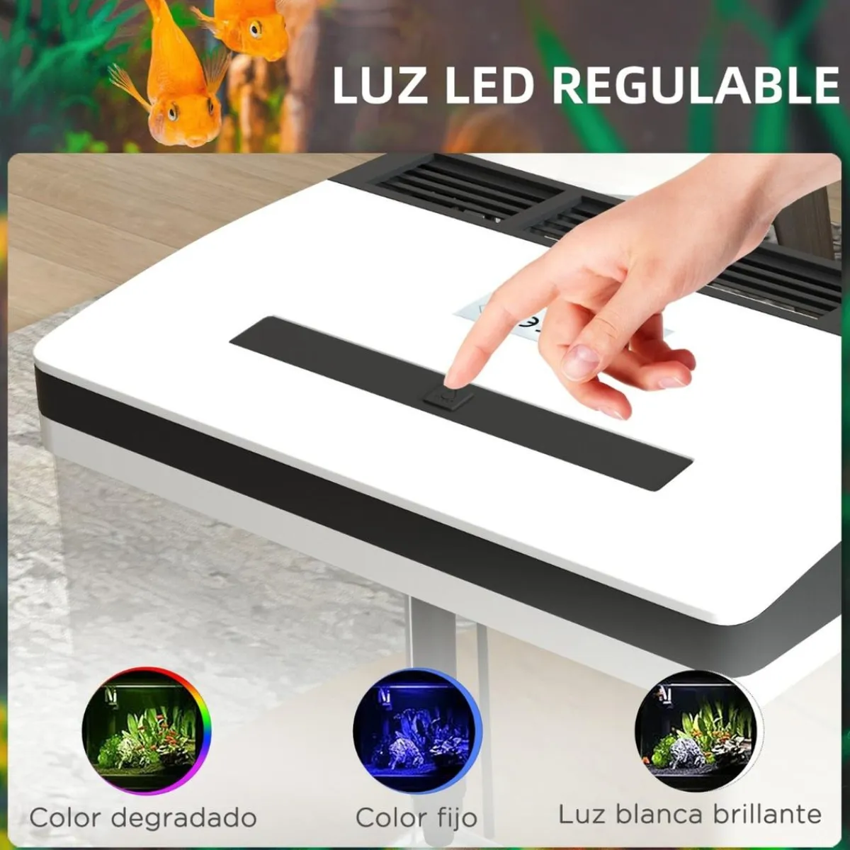 Homcom - Acuario 13L con filtro e iluminación*PawHut Online