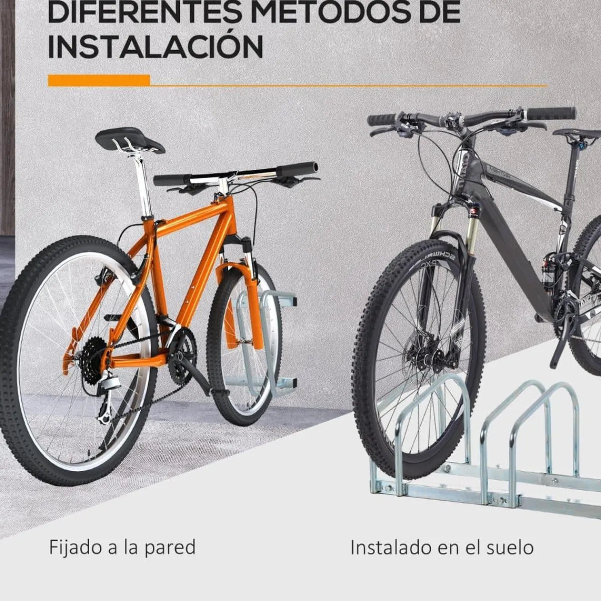 Clearance - Aparcamiento para 5 bicicletas Plata Bicicletas