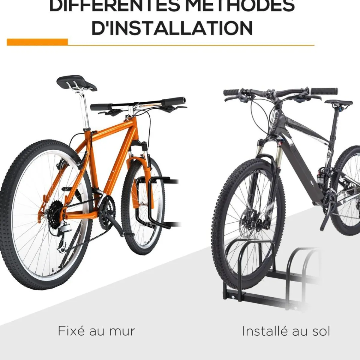 - Aparcamiento para 4 bicicletas Negro*Homcom Best