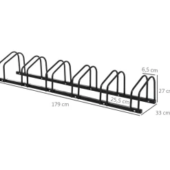 - Aparcamiento para 6 bicicletas Negro*Homcom Online