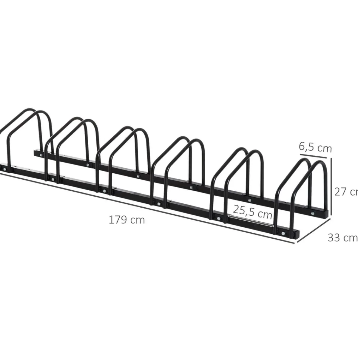 - Aparcamiento para 6 bicicletas Negro*Homcom Online