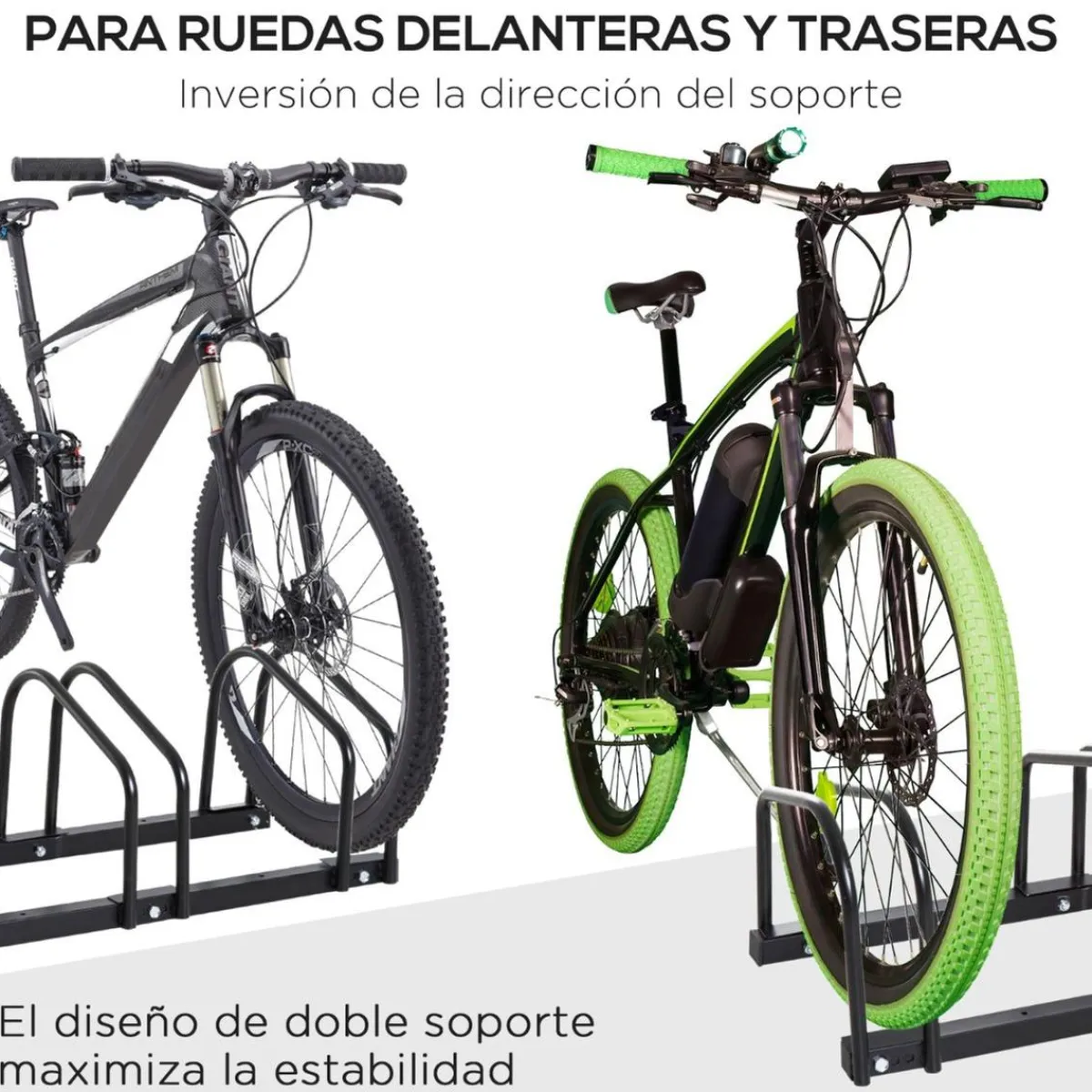 Discount - Aparcamiento para 3 bicicletas Negro Bicicletas