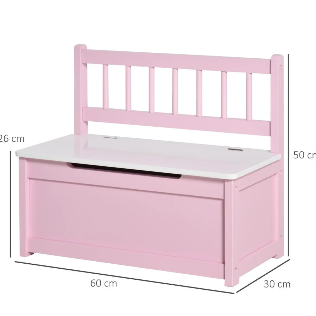 - Baúl para juguetes Madera Rosa Estilo De Vida