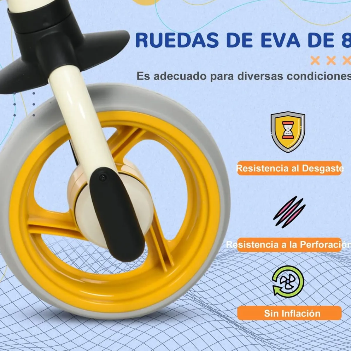 Outlet Homcom - Bicicleta Equilibrio ajustable Blanco Motos Y Triciclos