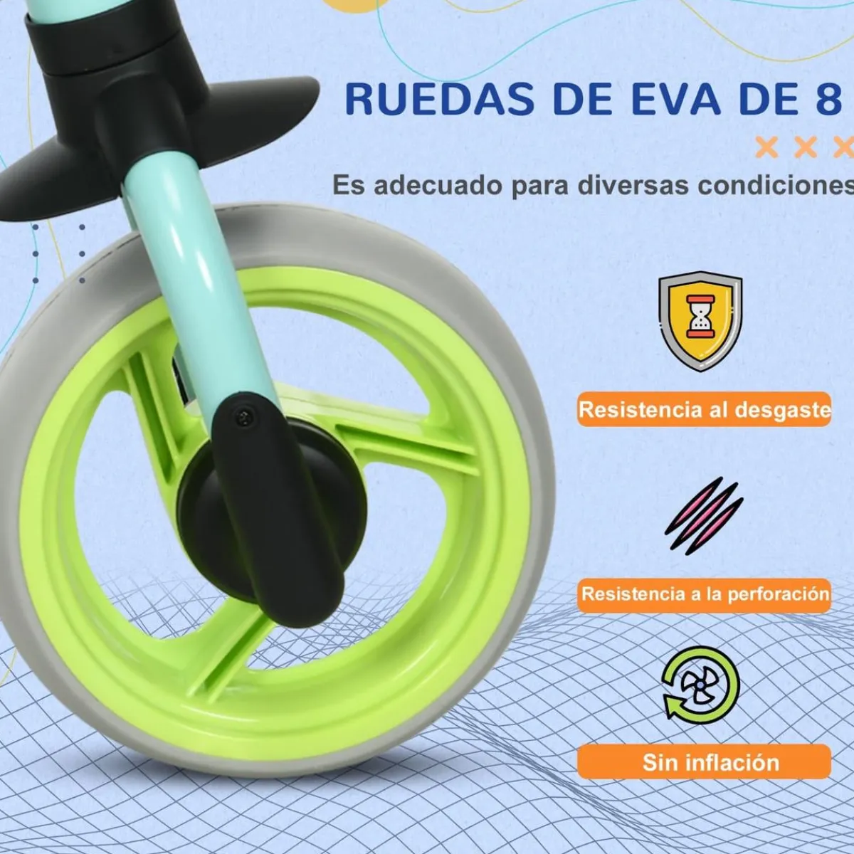 Online Homcom - Bicicleta Equilibrio ajustable Azul Motos Y Triciclos