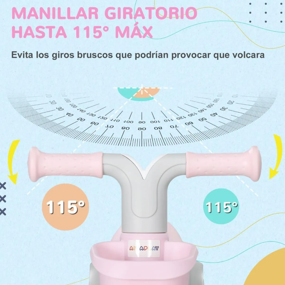 Homcom - Bicicleta sin pedales Rosa*AIYAPLAY New