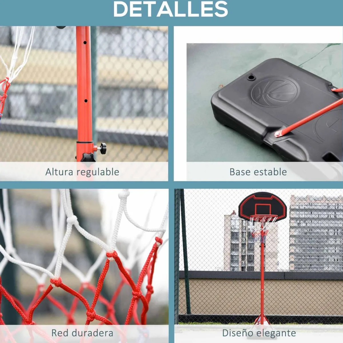 - Canasta baloncesto ajustable con base*Homcom Sale