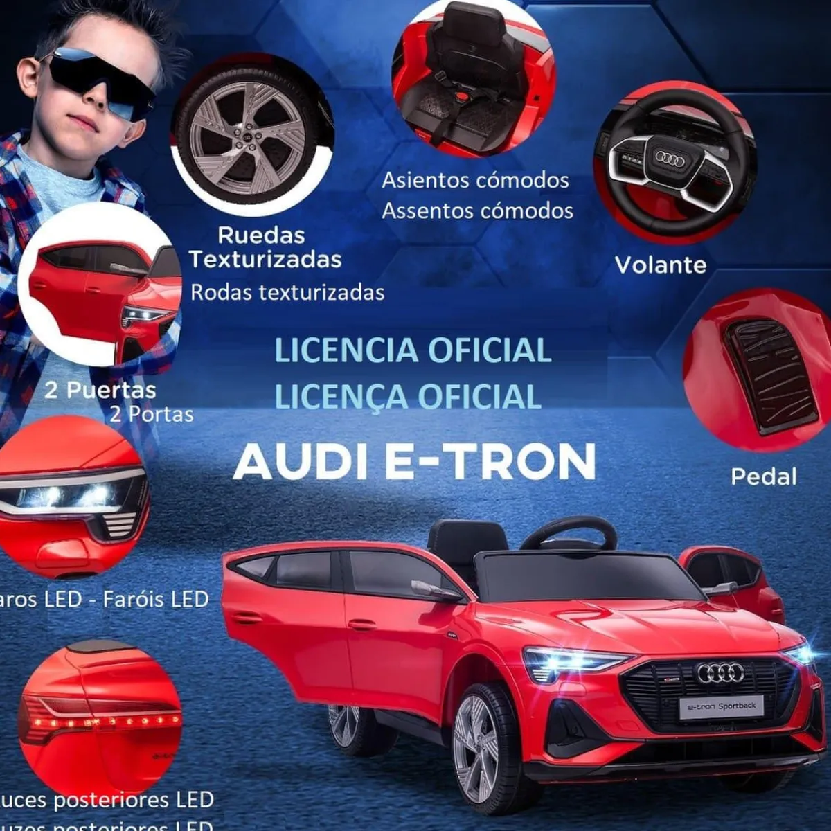 - Coche eléctrico Audi e-tron*Homcom Sale