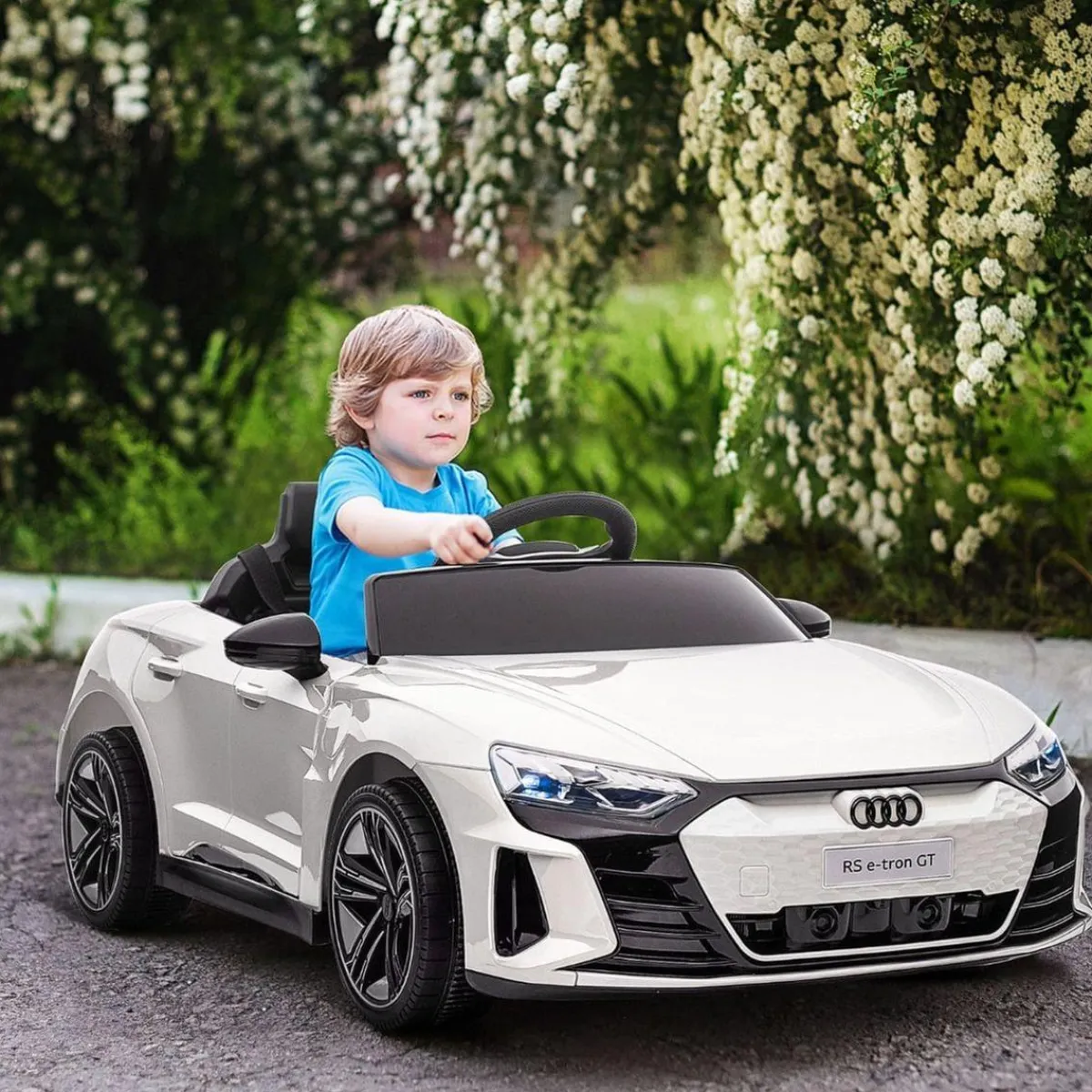 - Coche eléctrico Audi RS e-tron GT blanco*Homcom New