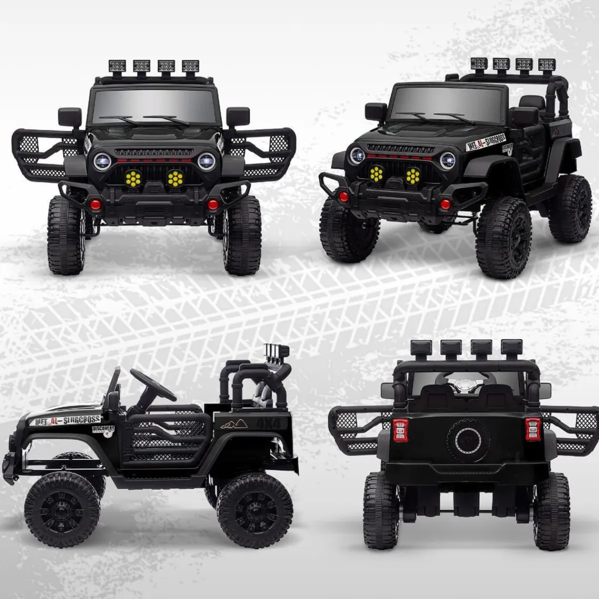 Discount Homcom - Coche eléctrico batería 12 V con mando a distancia Negro Vehículos De Batería O A Pedales