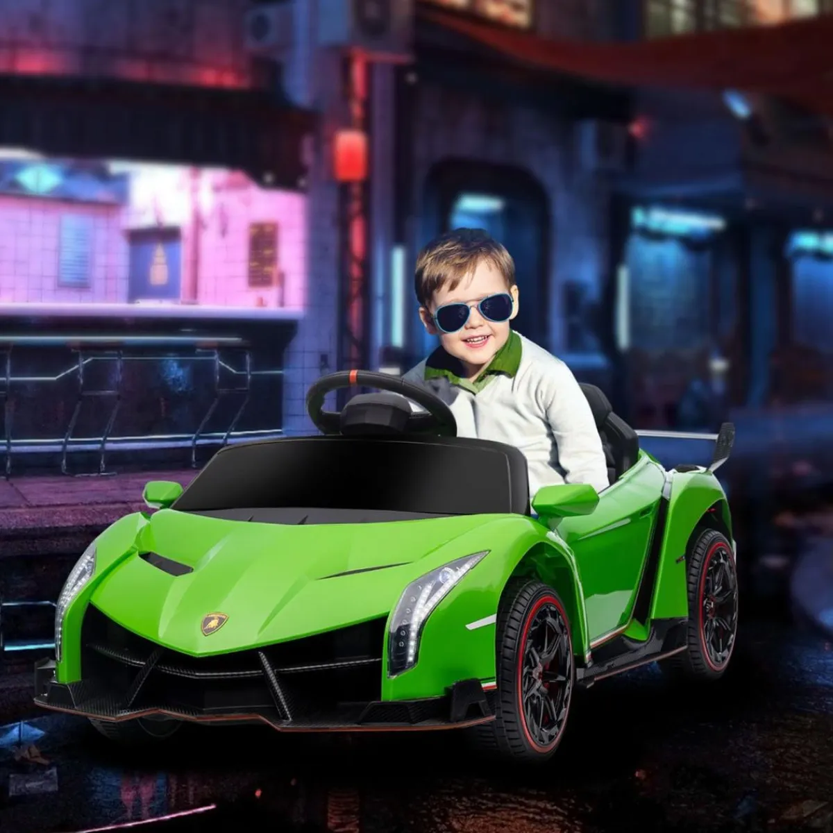 - Coche Eléctrico Lamborghini Veneno Verde*Homcom Discount