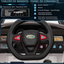 - Coche eléctrico SUV blanco*Homcom