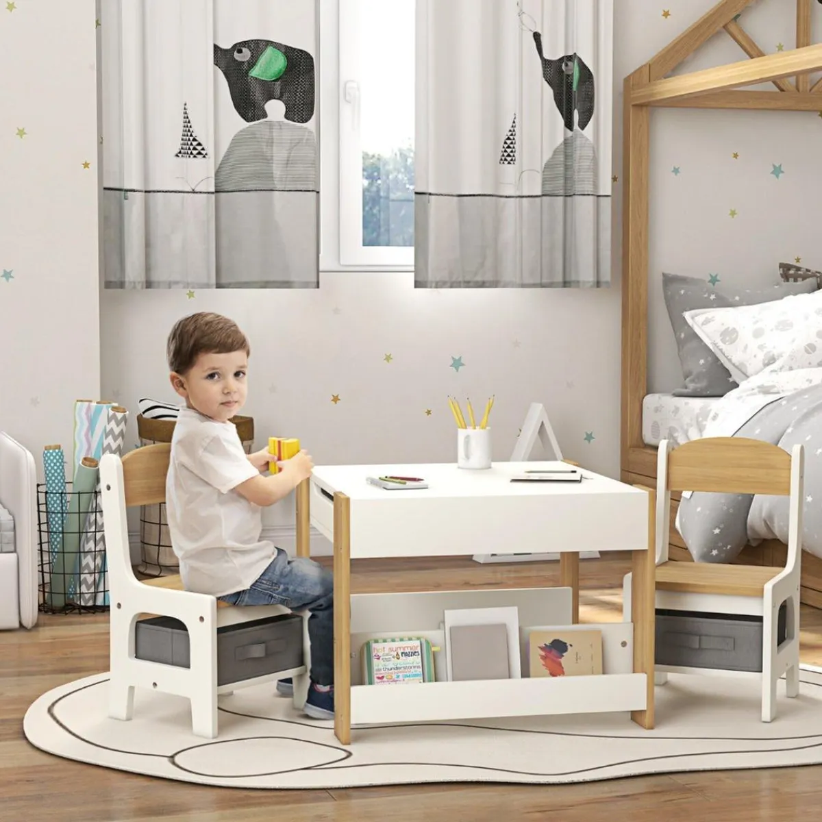 - Conjunto de Mesa con Sillas*Homcom Online