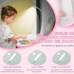 - Conjunto Pupitre reclinable + Silla Rosa*Homcom New