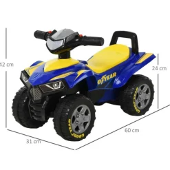 - Correpasillos Quad Cuatrimoto GOODYEAR Azul*Homcom Clearance