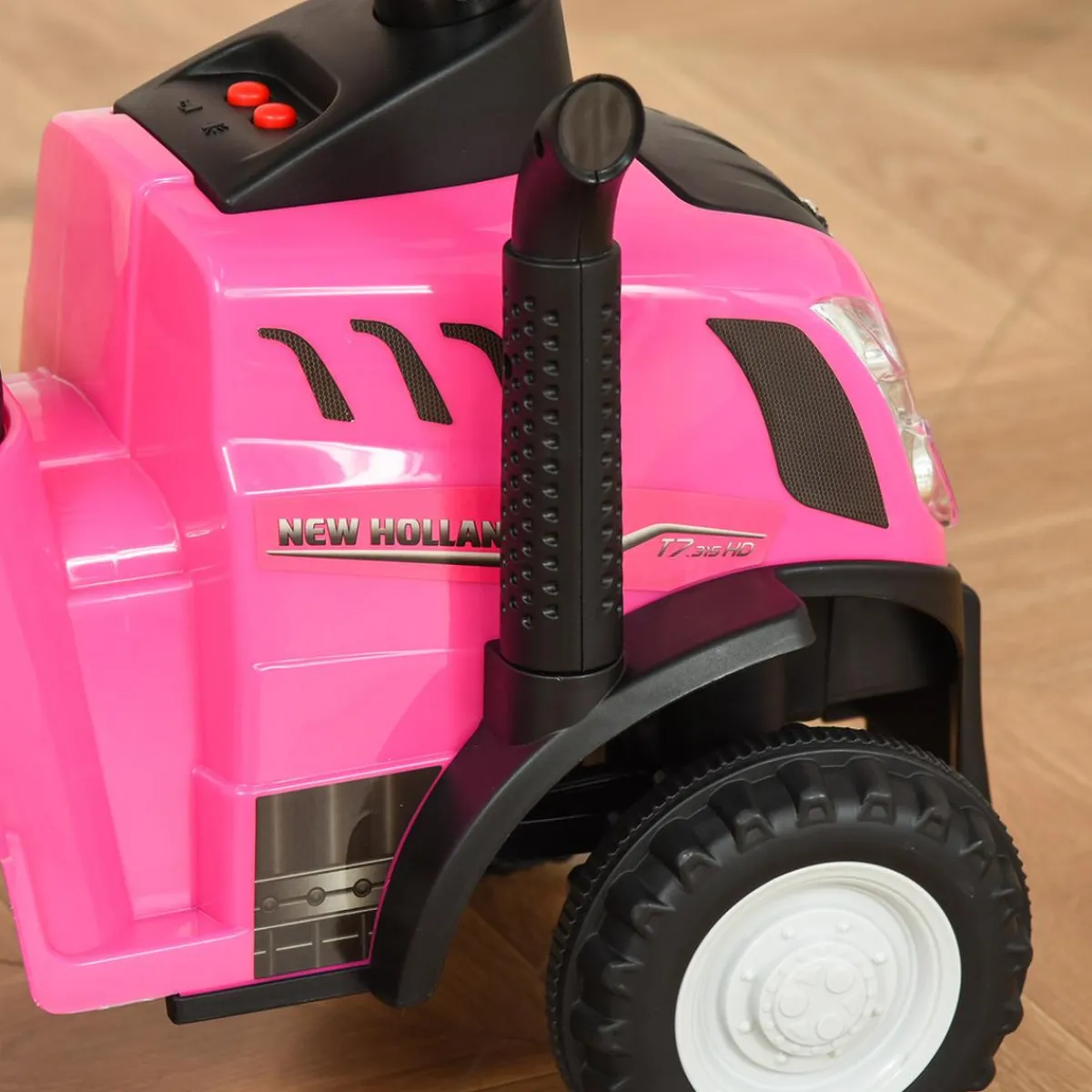- Correpasillos Tractor con remolque y herramientas Rosa Vehículos De Batería O A Pedales