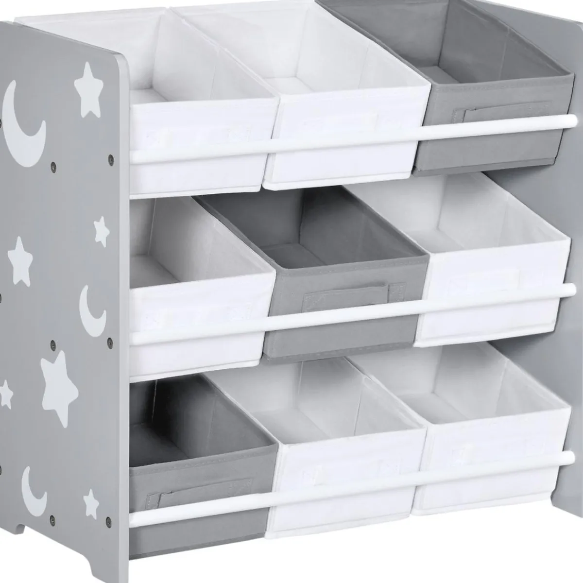 Homcom - Estantería infantil con 9 cajas Gris*ZONEKIZ Online