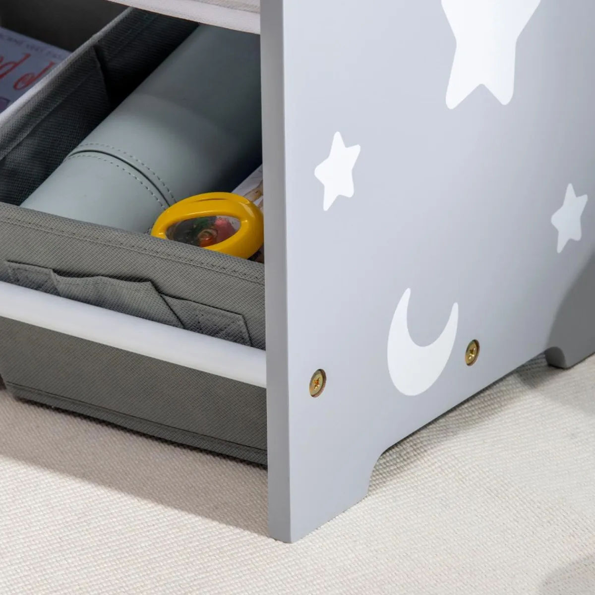 Homcom - Estantería infantil con 9 cajas Gris*ZONEKIZ Online