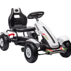 Online - Go Kart con pedales blanco-negro Vehículos De Batería O A Pedales