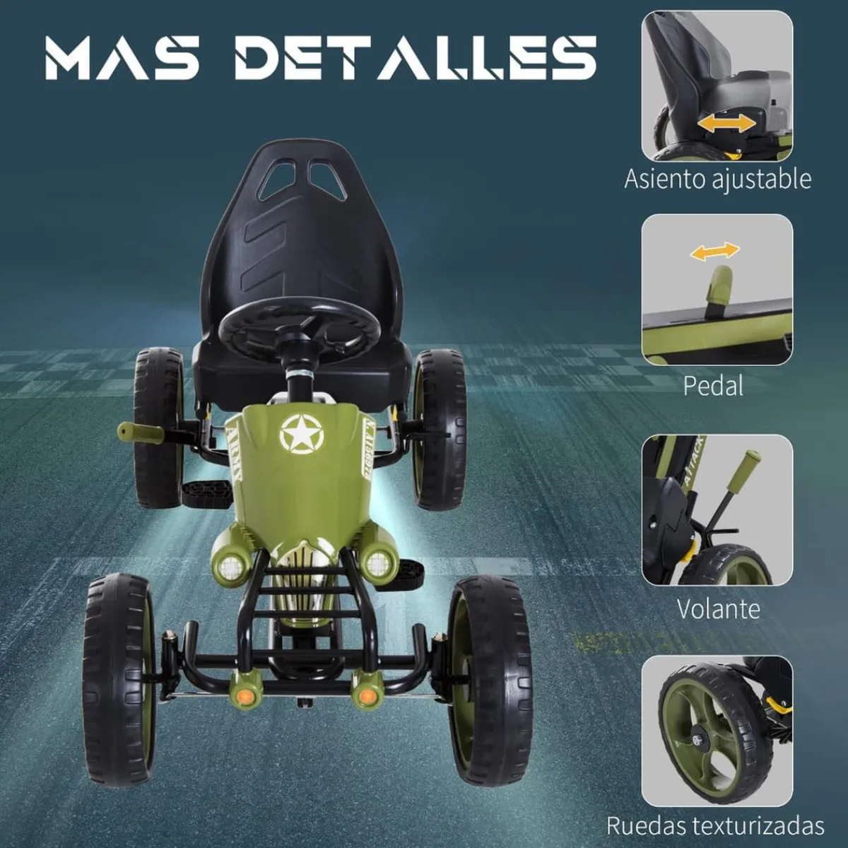 - Go-Kart a pedales para niños*Homcom Online