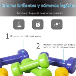 - Juego de 8 Mancuernas*Homcom Hot