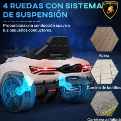 Best Homcom - Lamborghini Revuelto eléctrico Blanco con mando Vehículos De Batería O A Pedales