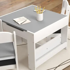 - Mesa + 2 sillas infantiles Blanco*Homcom Clearance
