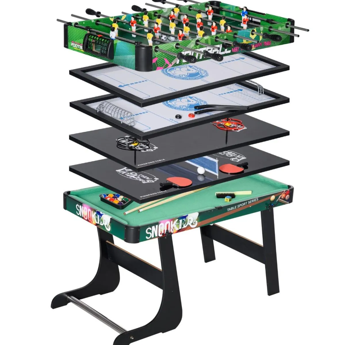 Outlet - Mesa multijuegos 6 en 1 plegable Deportes|Futbolines