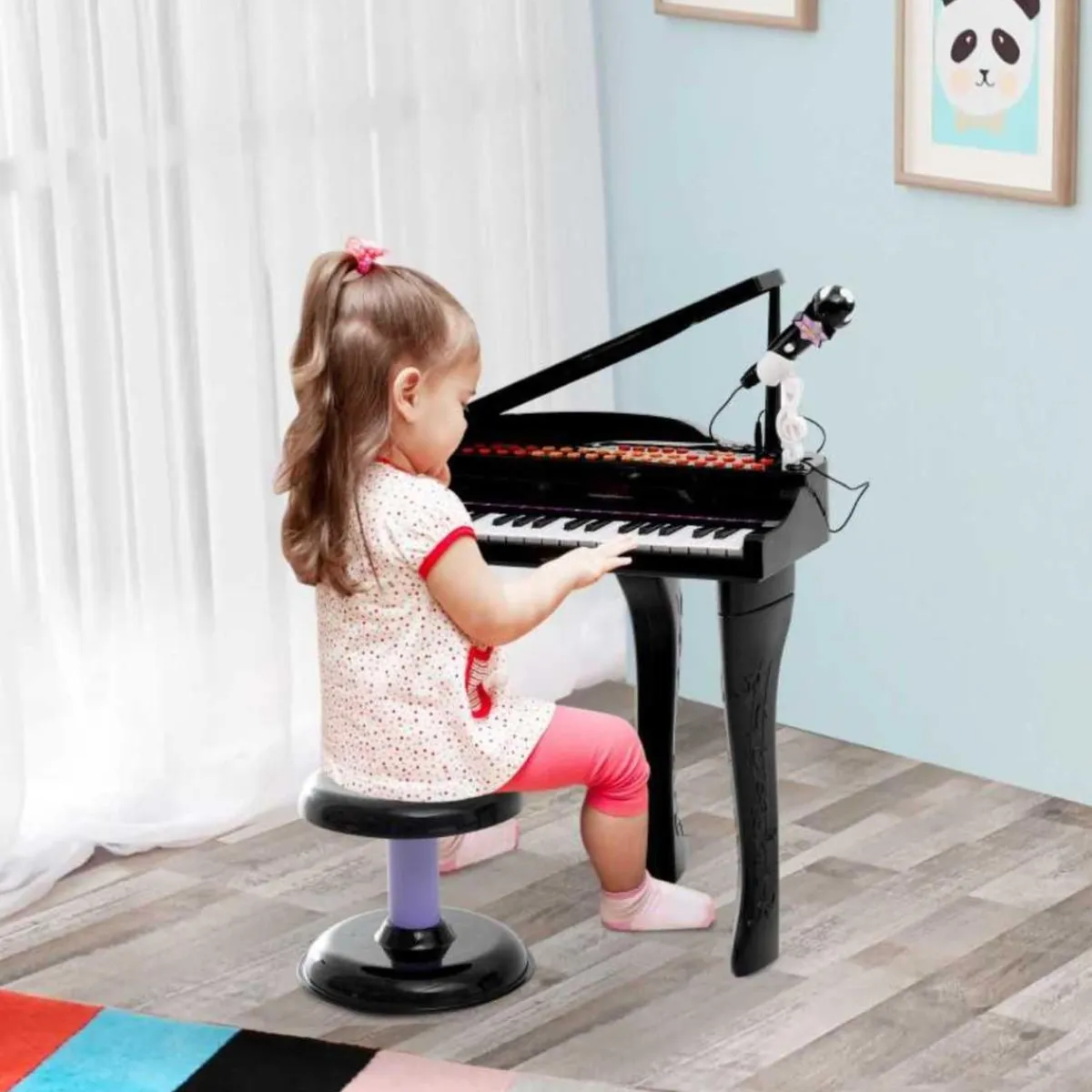 Best - Mini Piano Electrónico de Juguete Negro Música|Electrónicos